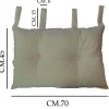 Cuscino per testiera letto 70x45 cm beige