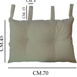 Cuscino per testiera letto 70x45 cm beige