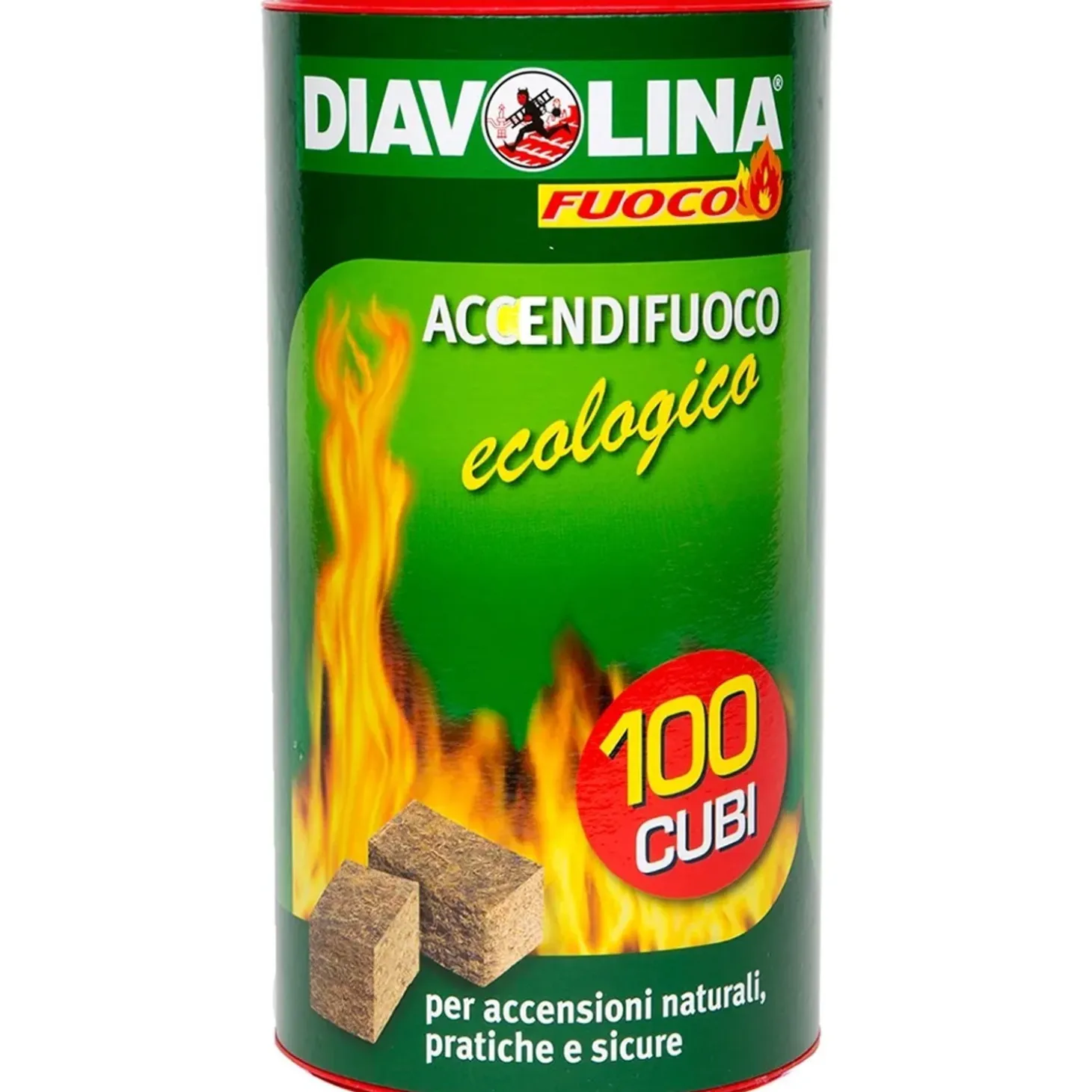 Diavolina Accendifuoco Ecologico 100 cubi
