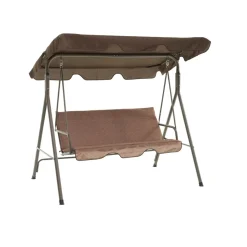 Dondolo da giardino beige 3 posti