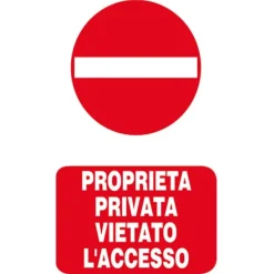 EcoTarga "Proprietà privata vietato l`accesso" 20 x 30 cm