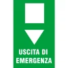 EcoTarga "Uscita di emergenza" in basso 20 x 30 cm