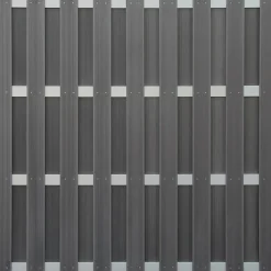 Elemento per recinzioni privacy WPC alluminio 180 x 180 cm antracite