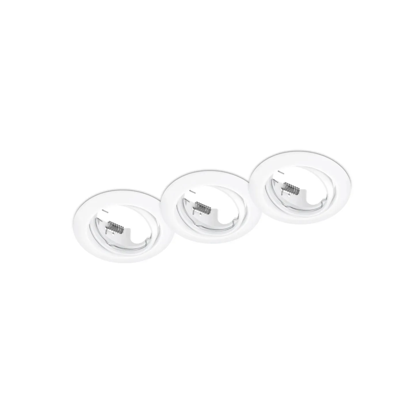 Faretti da incasso kit Jura orientabile bianchi Ø 8,3 cm 3 pz