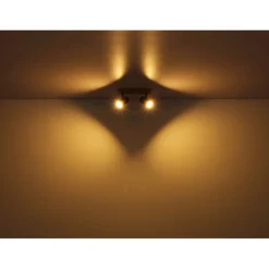 Faretto 3 luci Globo Robby nero opaco 410x60x120 mm