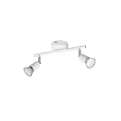 Faretto 2 luci Paris L 25 cm bianco