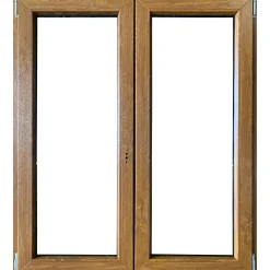 Finestra 2 ante sx pvc color legno 140x120 cm