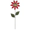 Fiore mini in metallo H46 cm rosso