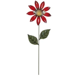 Fiore mini in metallo H46 cm rosso
