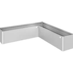 Fioriera da esterno Biohort Belvedere Mini argento metallizzato 45x201x201 cm