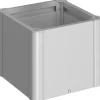 Fioriera da esterno Biohort Belvedere Mini grigio metallizzato 43x50x50 cm
