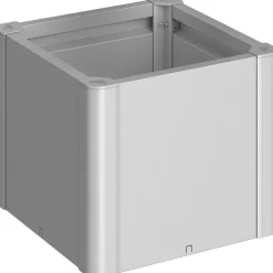 Fioriera da esterno Biohort Belvedere Mini grigio metallizzato 43x50x50 cm