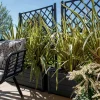 Fioriera da esterno con grigliato Stefanplast plastica Antracite 100x43x142 cm