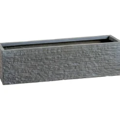 Fioriera da esterno OBI Valsonne in fibreclay antracite 59,5x16x16 cm