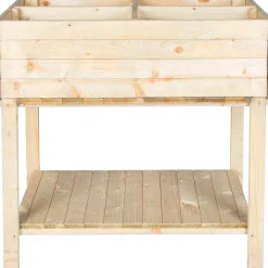 Fioriera da esterno Ortolegno doppio ripiano 80x50x80 cm