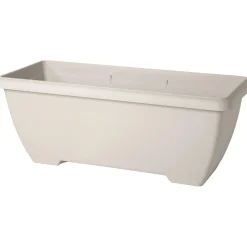 Fioriera da esterno Terrae Maxi in plastica bianco pietra 60x30x29 cm