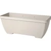 Fioriera da esterno Terrae Maxi in plastica bianco pietra 80x43x38 cm
