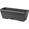 Fioriera da esterno Terrae Midi in plastica grigio fumo 65x25x21 cm