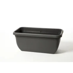 Fioriera da esterno Unica in plastica Grigio Fumo Light 60x30x26,5 cm