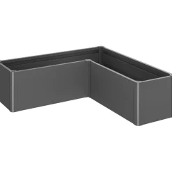 Fioriera esterno Biohort Belvedere Mini grigio scuro metallizzato 45x152x152 cm