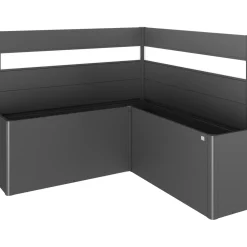 Fioriera frangivista Belvedere Biohort a L con vetro 200 cm Grigio sc met 2 pz