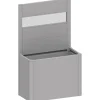 Fioriera frangivista Belvedere Biohort con vetro acrilico 100 cm Argento met