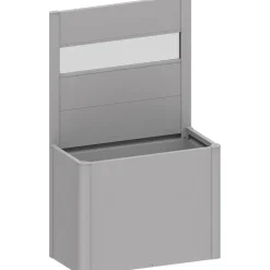 Fioriera frangivista Belvedere Biohort con vetro acrilico 100 cm Argento met