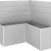 Fioriera frangivista Belvedere Biohort profilo a L 150 cm Argento met 2 pz