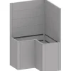 Fioriera frangivista Belvedere Biohort profilo a L 100 cm argento met 2 pz