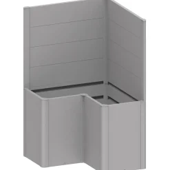 Fioriera frangivista Belvedere Biohort profilo a L 100 cm argento met 2 pz