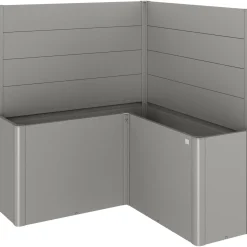 Fioriera frangivista Belvedere Biohort profilo a L 150 cm Gri quarz met 2 pz