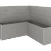 Fioriera frangivista Belvedere Biohort profilo a L 200 cm Gri quarz met 2 pz