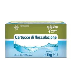 Flocculante in cartucce chiarificante acqua piscina 1 kg