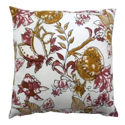 Fodera per cuscino fantasia floreale terra bruciata 50x50 cm