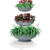 Fontana con ciotole set 3 pz Bama grigio 50x64 cm