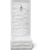 Fontana da giardino Adige in cemento bianco H 92 cm