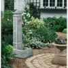 Fontana da giardino Isernia in cemento grigio H 75 cm
