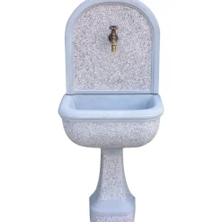 Fontana da giardino Mincio in cemento grigio H 132x57x42 cm