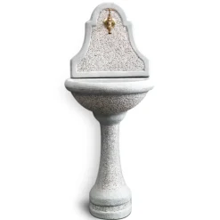 Fontana da giardino Panaro in cemento grigio H 106 cm