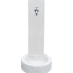 Fontana da giardino Vedovella Brescia in cemento bianco H 83 cm