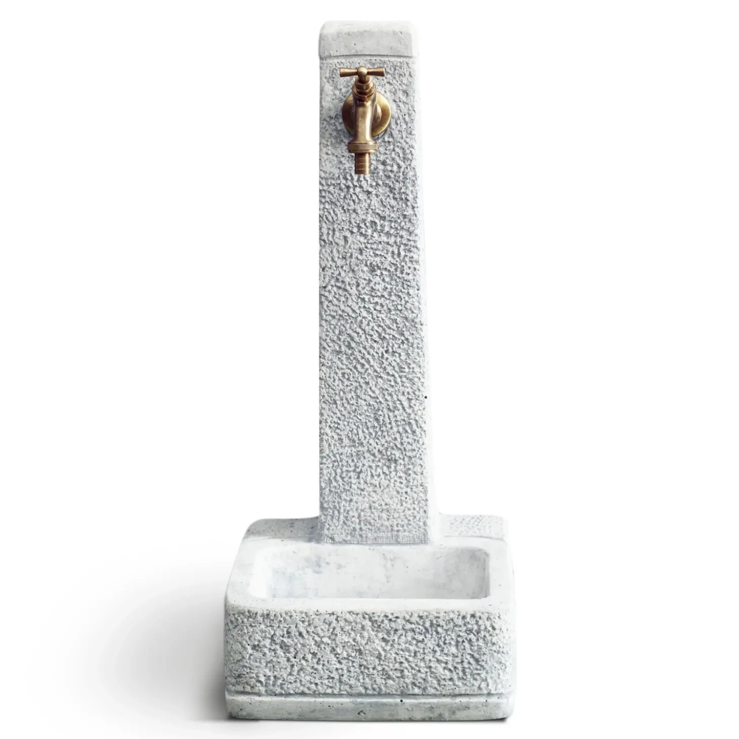 Fontana da giardino Vedovella Vicenza in cemento grigio H 66 cm