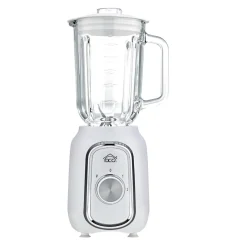 Frullatore con bicchiere in vetro 4 lame bianco 500W 1,5 l