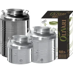 Fusto contenitore olio inox olivari 15 l