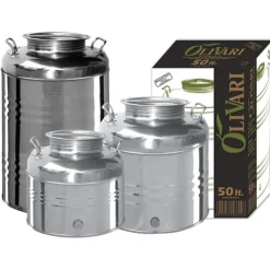 Fusto contenitore olio inox olivari 50 l