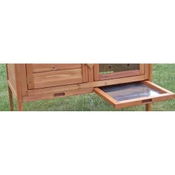 Gabbia per conigli in legno di abete 91,5x45x70 cm