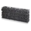 Gabbione in metallo con granulati nero ebano 10 kg 100x25x50 cm