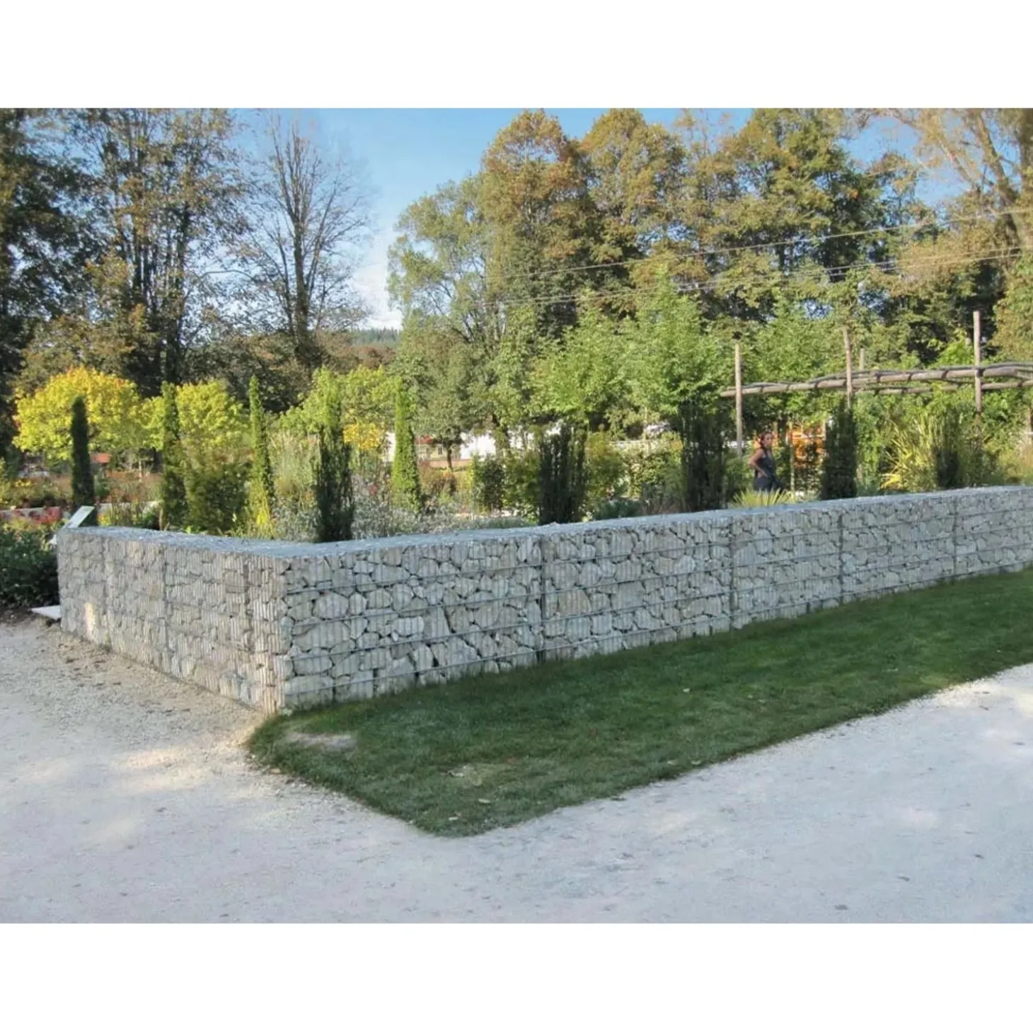 Gabbione in metallo decorativo e contenitivo 100x25x50 cm