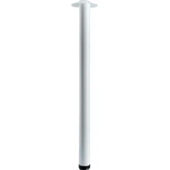 Gamba da tavolo con piastra di montaggio Hettich Ø 60 x H 900 mm bianco