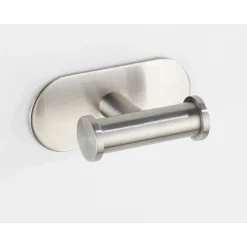 Gancio adesivo a muro Wenko Turbo-Loc Duo Orea acciaio inox opaco
