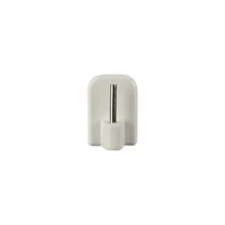 Gancio adesivo in plastica bianco
